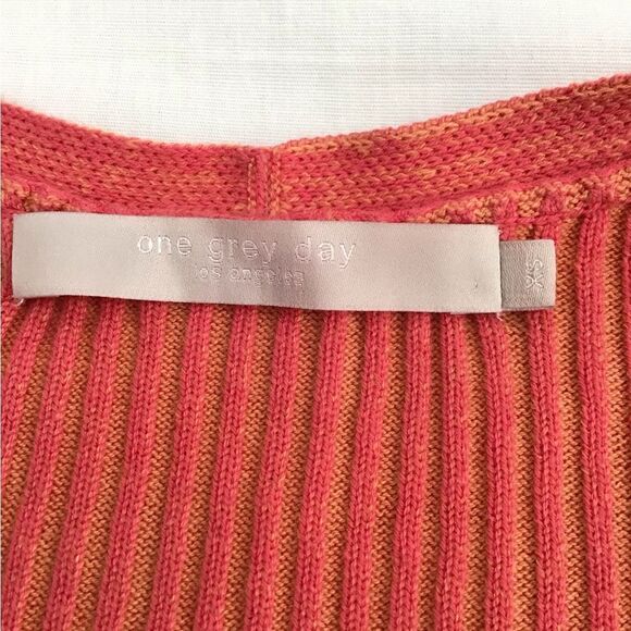 One Grey Day Sweater Ribbed Long Sleeve Cardigan Duster Size XS - Picture 2 of 13